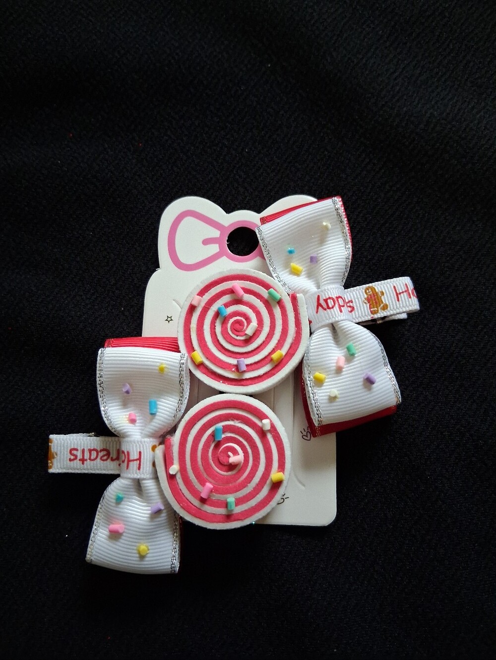 Christmas Lollipop Bow Hair Clips